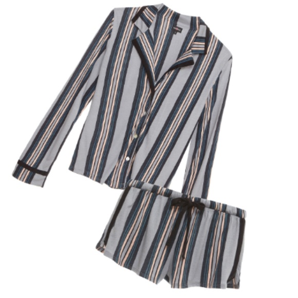 Cosabella Other - Cosabella Striped Long Sleeve Top & Boxer Set with shell buttons.